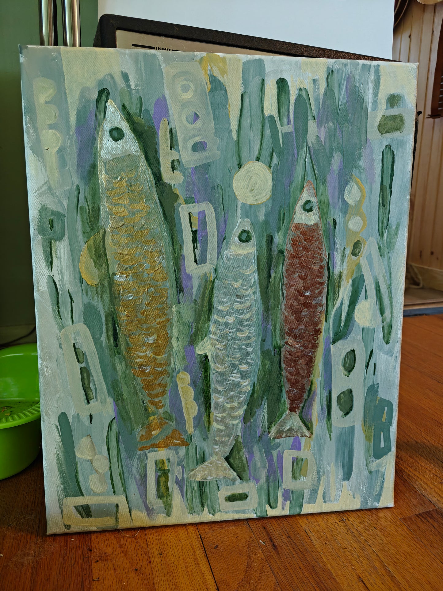 Luminous fish in a forest
